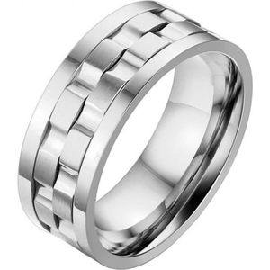 Mendes Jewelry heren ring Edelstaal Tandwiel-21.5mm