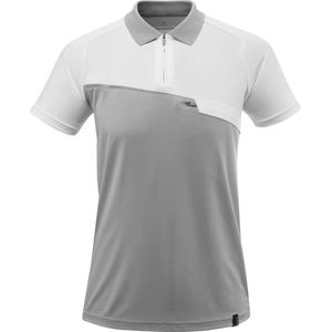 Mascot Advanced Poloshirt met borstzak 17283-945 - grijs-gemêleerd/wit - 4XL