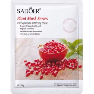 Granaatappel verzachtend gezichtsmasker set 20 stuks