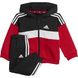 adidas Sportswear Tiberio 3-Stripes Colorblock Fleece Trainingspak Kids - Kinderen - Zwart- 68