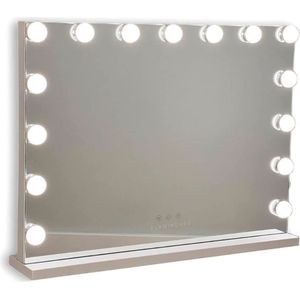Flamingueo Make-up Spiegel Met Licht - 15 LED-lamp Dressing Mirror, Hollywood Spiegel, Dressing Mirror met Licht 3 Modi, Make-up Spiegel, Originele Geschenken, Grote Make-up Spiegel, Grote Make-up Spiegel