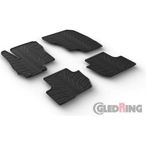 Gledring Rubbermatten passend voor Mitsubishi Outlander 2012- incl. PHEV (T profiel 4-delig + montageclips)