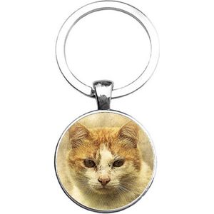 Sleutelhanger Glas - Kat