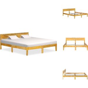 vidaXL Mangohouten Bedframe - Klassiek - 180 x 200 cm - Massief mangohout - Ruimtebesparend - Bed