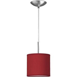 Home Sweet Home hanglamp Bling - verlichtingspendel Tube Deluxe inclusief lampenkap - lampenkap 16/16/15cm - pendel lengte 100 cm - geschikt voor E27 LED lamp - rood