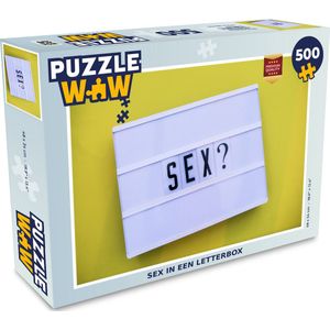 Puzzel Sex in een letterbox - Legpuzzel - Puzzel 500 stukjes