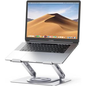 360° draaibare en in hoogte verstelbare Opvouwbare Ergonomische Geventileerde Notebookstandaard - Compatibel met MacBook en alle laptops 10-17.3