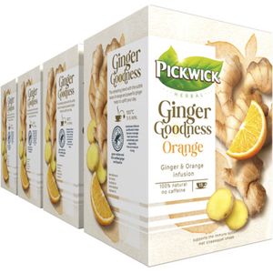 Pickwick Kruidenthee Ginger Goodness Orange - 4 x 15 theezakjes