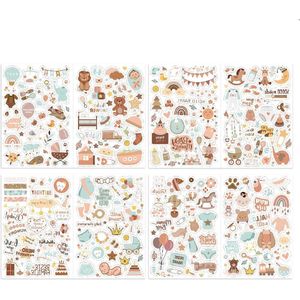 Babystickers voor fotoalbum - 4 stuks voor jongens en meisjes - Babyshower gastgeschenk - Ontwerpen scrapbook bullet journal .