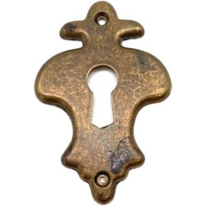 Sleutelplaat Messing Antiek 38x58mm