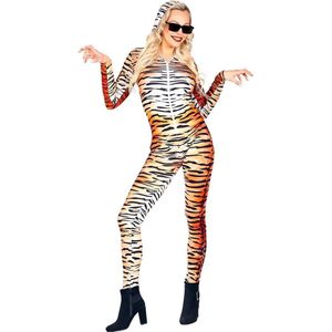 Widmann - Leeuw & Tijger & Luipaard & Panter Kostuum - Hongerige Tijger Op Jacht - Vrouw - Bruin - Large / XL - Carnavalskleding - Verkleedkleding