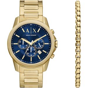 Armani Exchange AX7151SET Mannen Horloge geschenkset - Goudkleurig