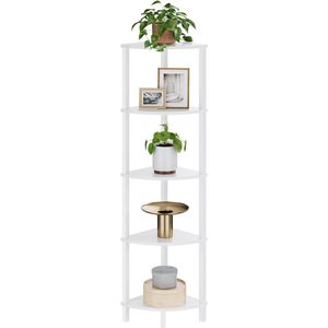 Hoekplank - Staand rek voor boeken en planten - Wit