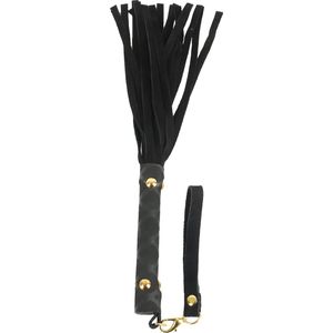 Banoch | Flogger klein zwart | imitatie suede zweep | zacht | 30 cm | BDSM