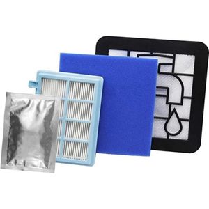 Filter set geschikt voor Philips PowerPro Compact & Power Pro Active en City stofzuiger FC8010/01 FC8010/02 - Inclusief lavendel geurkorrels - Motor & Uitblaas filter