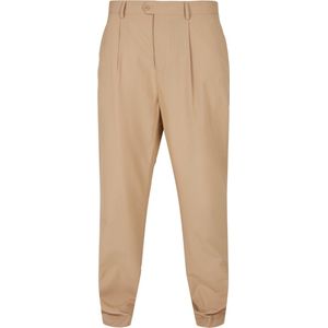 Urban Classics - Straight Pleat-Front Broek rechte pijpen - Taille, 32 inch - Beige