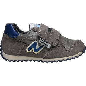 Naturino Waterproof - Sammy - Mt 22 - velcro blauwe logo warme sportieve lederen sneakers - grijs