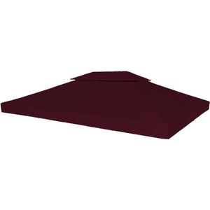 VidaXL Prieeldak 2-Laags 4x3m 310 g/m² Bordeaux