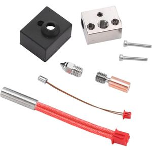 3D Printer Hotend Kit CR10 Smart Pro-Sermoon V1/S1 Pro, 0.4 mm mondstuk, siliconen hoes, 300 ℃ bimetaal verwarmingsblokset .