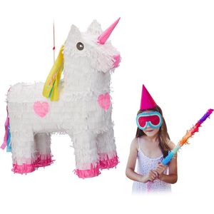 Relaxdays pinata eenhoorn - ophangen - voor kinderen - zelf vullen - verjaardag - unicorn