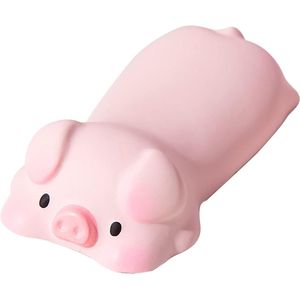 Wrist Rest 11 x 5.5cm Small PU Cartoon Animal Fatigue Relief Mouse Mat Ergonomic Wrist Rest for Laptop Keyboard (Pinky Pig)