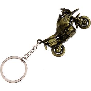 Luxe Motor Sleutelhanger - Sleutelhangers - Sleutels - Motorfiets - Cadeau - Miniatuur - Accessoires - Sieraden - Zilver