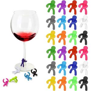 Party Wijnglas Markers Set Siliconen Herbruikbare Glas Drank Identificatoren