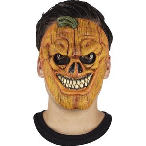 Partychimp Gezichts Masker Lachende Pompoen Halloween Masker voor bij Halloween Kostuum Volwassenen - Latex - One-Size