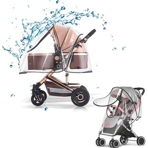Universele regenbescherming, regenbescherming, kinderwagen, universele buggy, regenbescherming, herbruikbaar, regenhoes voor kinderwagen, kinderwagen, regenhoes met ritssluiting, voor kinderauto,