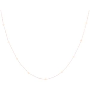 OOZOO Jewellery - rosé goudkleurige ketting met bolletjes - SN-2002