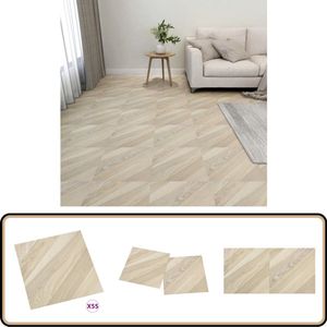 vidaXL Zelfklevende Vloerplanken Beige PVC 5,11m² Pvc Vloeren - Pvc Vloerplanken - Vloerplanken - Houten Look Vloeren - Beige Vloeren