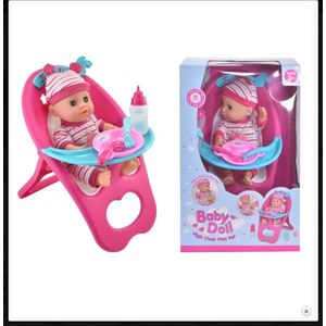 Baby Doll High Chair Playset 30cm With 10 Sounds