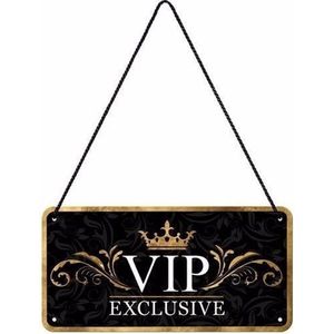 Zwart ophangbordje VIP