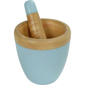 Vijzel Stamper Set Fine Asianliving Vijzel Set/2 Mangohout Handgemaakt in Thailand Blauw