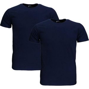 Fruit Of The Loom GROTE MATEN Katoenen T-Shirts 2-Pack Donkerblauw