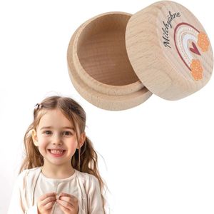 Houten Doos Voor Melktanden - Herinneringsdoos voor Kinderen
