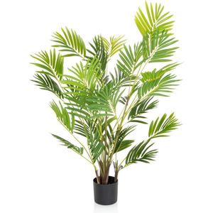 Kunstplant Areca, hoogte 120 cm, groen, decoratie, goudpalm, onderhoudsvriendelijk, kamerpalm, kunstzaam,