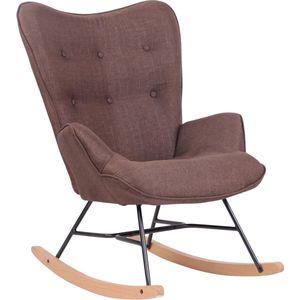 schommelstoel - Bruin - Stoel - stoelen - 62 x 55 cm - 100% polyester - luxe stoel