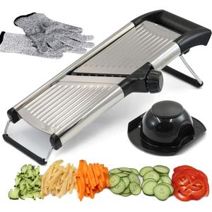Mandolin Vegetable Slicer - Professional Quality Julienne Cutter for Cutting Food, Vegetables, and Fruits