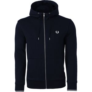 Fred Perry hoodie sweatvest - blauw - Maat: S