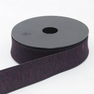 5 Meter TAILLEBAND ELASTIEK met GEMENGDE KLEURDRADEN, Breedte 40mm, Kleur GRIJS/ROOD 43