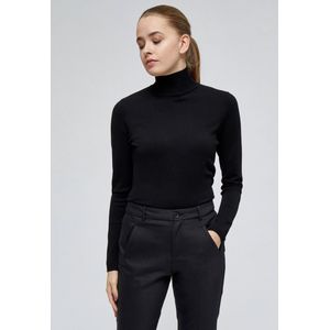 Minus Mslana Roll Knit Pullover Truien & vesten Dames - Sweater - Hoodie - Vest- Zwart - Maat L