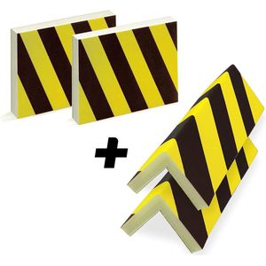 4 Stuks Foam Garage Auto Randbeschermers, Muurbeschermers, Autodeur Randbeschermers - (2 stuks 40x20x2 cm + 2 stuks 22x18x2 cm) - Voorkom stoten en krassen met onze autodeurbeschermers