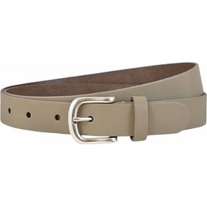 Landley Dames Riem Leer Taupe – Breedte 3 cm – Leren Vrouwen Riem - Lengte totaal 100 cm / Riemmaat 85