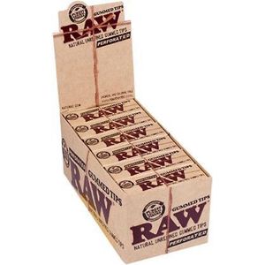 Raw gummed tips, perforated, 24 pc. Box/33 tips