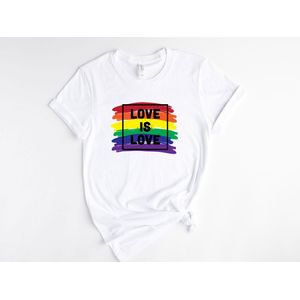 Lykke LGBTQ Unisex T-Shirt| Love is Love T-shirt| Pride | Rainbow | Maat S