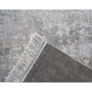 Vintage vloerkleed Smuk grijs met franjes - Interieur05 Grijs/Antraciet - Viscose - 195 x 300 cm (L)