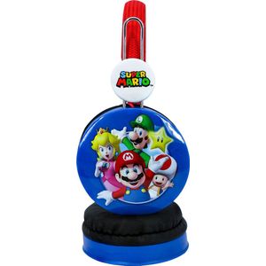 Super Mario en Vrienden - Koptelefoon Voor Kinderen 3-7 Jaar - Blauwe/Rood - Gaming Headphone