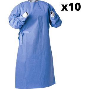 Wegwerp Laboratoriumjas - Labjas - Isolatiejas - Medische wegwerpkleding - 10 stuks - One size