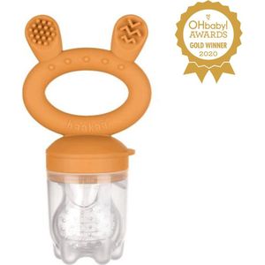 Haakaa Fruitspeen & Bijtring | Pumpkin - Fresh Food Teether 2 in 1 | Eerste hapjes | Vanaf 4 maanden